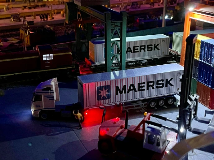 a truck that is sitting in the street