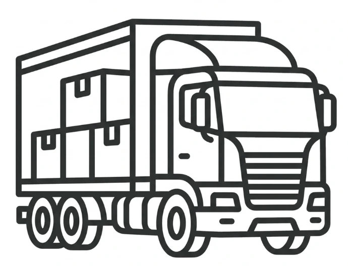 Logistics and warehouse AI icon