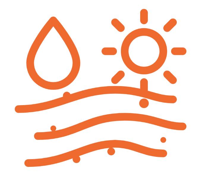 Outdoor exposure to rain, heat and dust