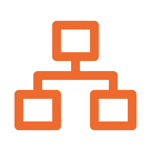 Network hierarchy icon representing 10GbE networking